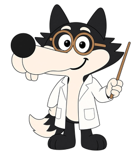 Wolfie with pointer