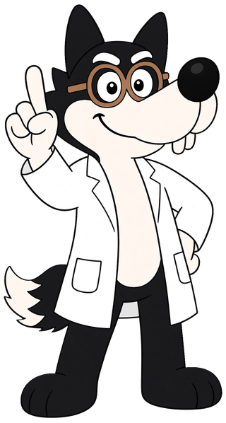 Wolfie explaining an idea